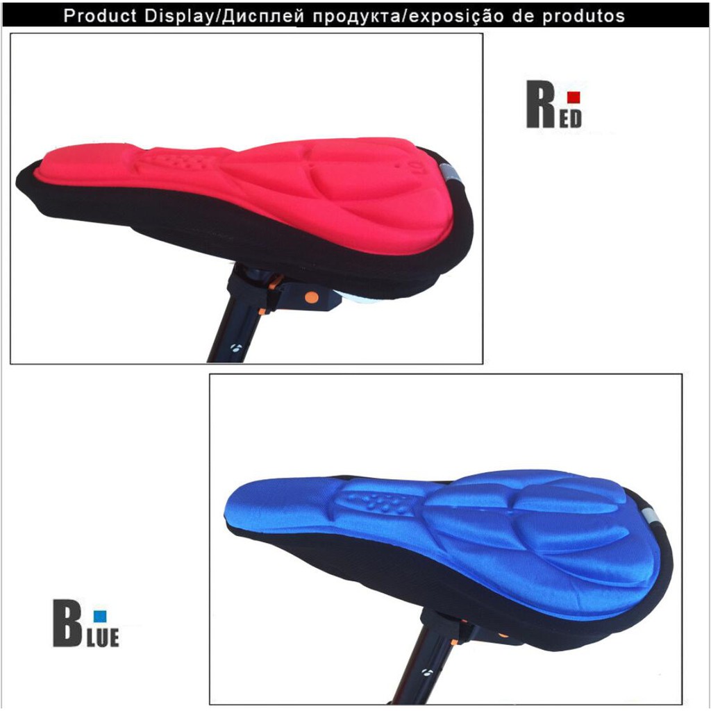 3D Sarung Bantal Sepeda / Jok Cover Sadel Sepeda Empuk Bike 3D Gel Pad Saddle Skotlet Reflektif