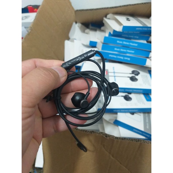 Headset / Handsfree LEshang EXTRA BASS colokan 3.5 ada tombol volume / EARPHONE / HF