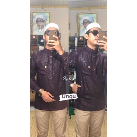 koko Lengan Panjang manset motif