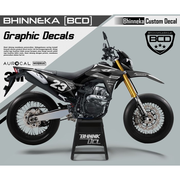 DECAL/STICKER HONDA CRF 150L DESAIN GREY SOUL