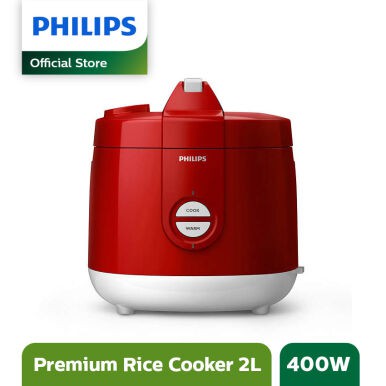 PHILIPS Magic Com Rice Cooker 2 L HD3129/32 Premium - Red