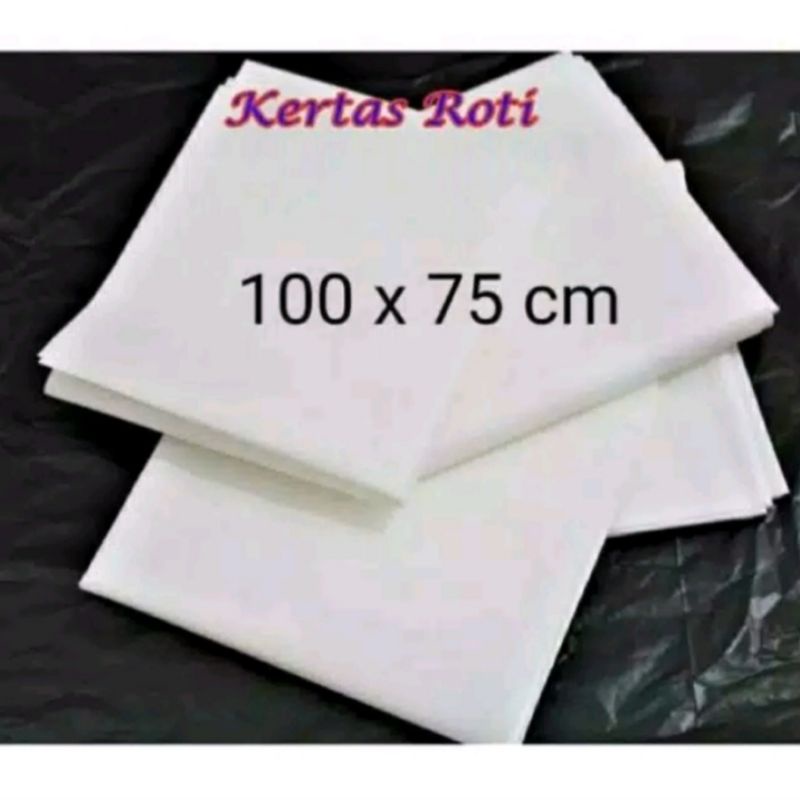 kertas roti 2 lembar /baking papper/kertas minyak ukuran 100x75