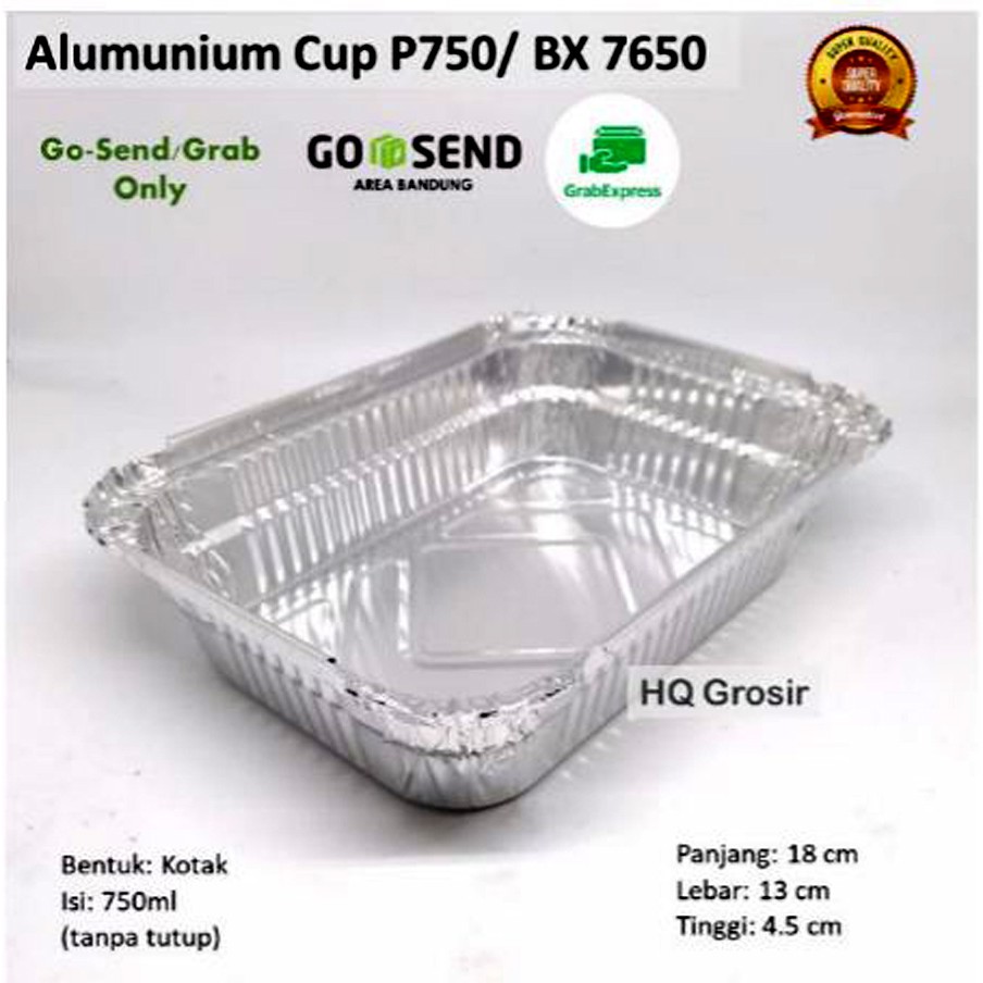 RB Alumunium Foil Cup Kotak P750/BX7650 - 1 Pack isi 20pcs