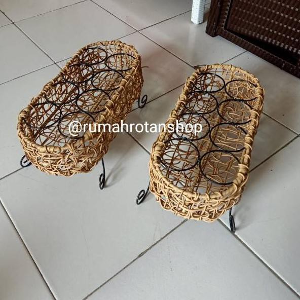❂GP Keranjang air mineral / tempat Aqua gelas Rotan sintetis isi 8 ❅ (Terbaru)