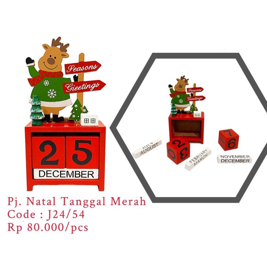 

Pajangan Natal Tanggal / Kalender - Hiasan Natal - Dekorasi Natal / Kalender Edisi Natal
