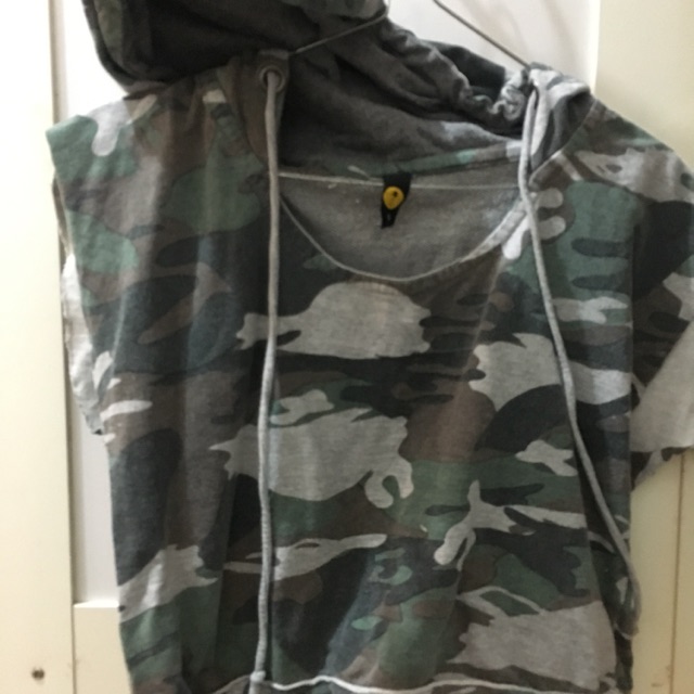 army hoodie crop top