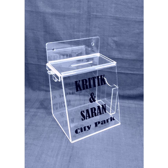

Office & Stationery | Document Organizer | Acrylic Kotak (Kritik & Saran/Kotak Saran) | Best Seller