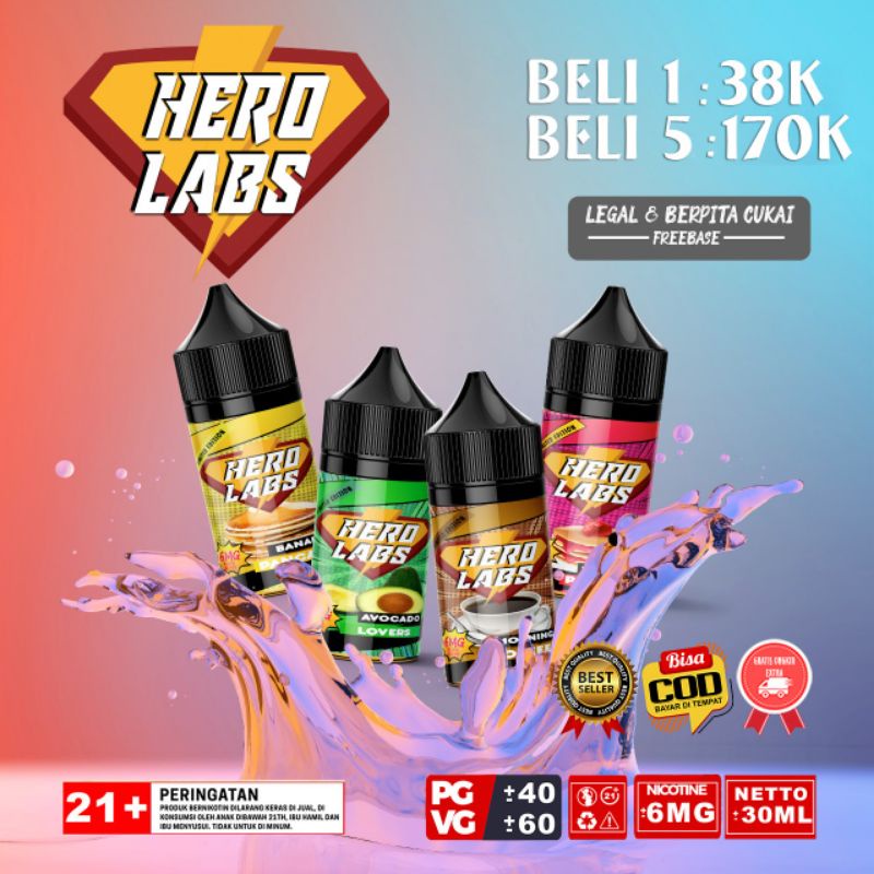 Hero Labs 3juice segar 3mg terlaris 30ml