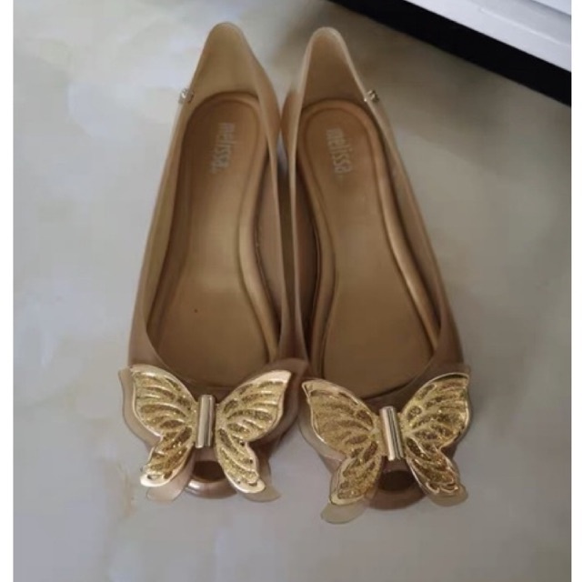 Sepatu wanita import jelly melissa fly gold