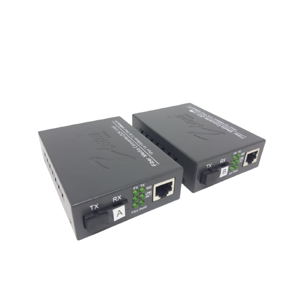 Media Converter FO 10 100 Mbps 1 set A dan B fiber optik SC 25km Ethernet fiber switch