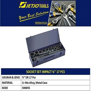 Socket Set JETJO TOOLS 500855 / Socket Set Impact 3/4" 17 Pcs LAKONI PRO