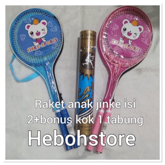 

Promo Raket Badminton Anak anak JINKE WARNA BAGUS ISI 2Bonus kok bagus Limited