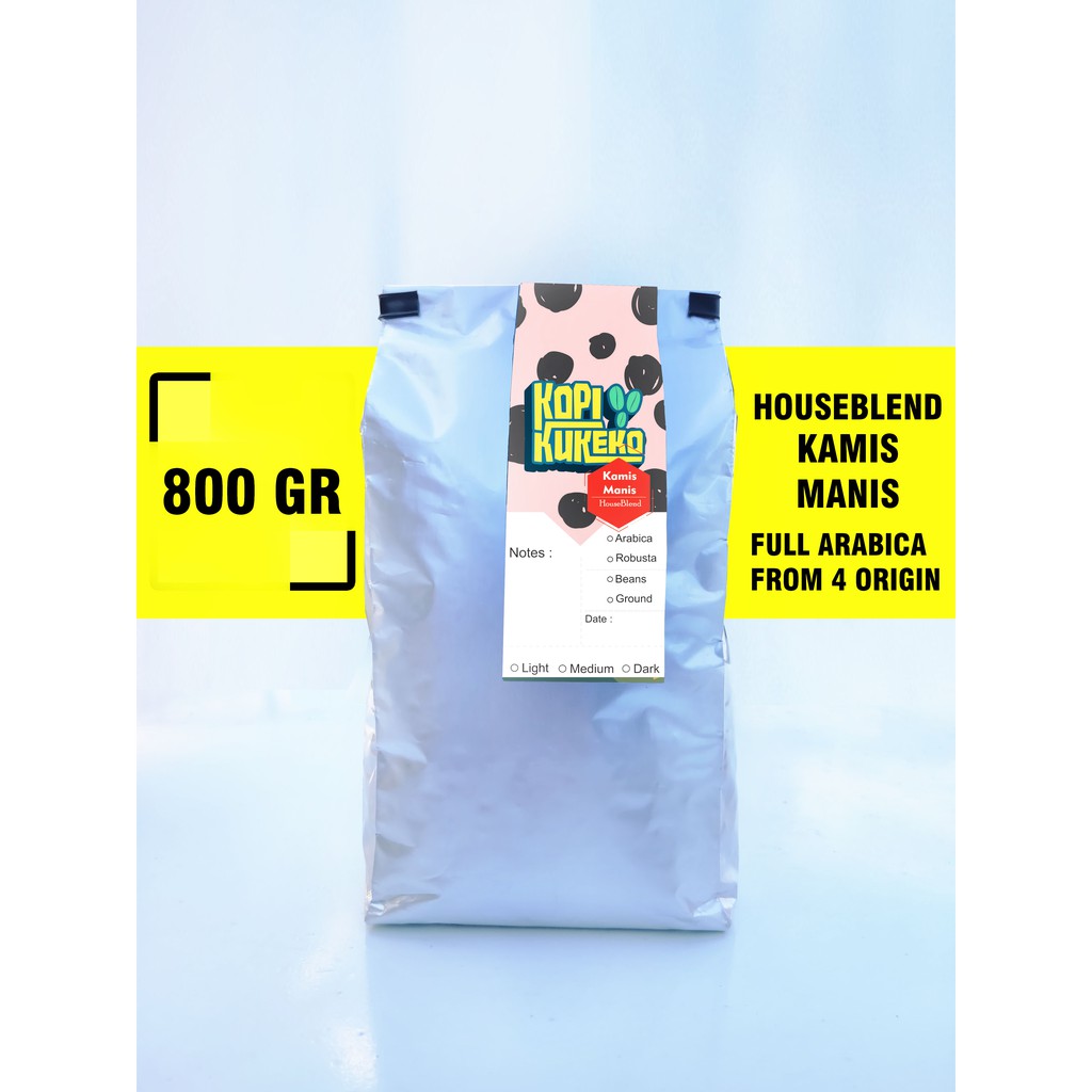 

KOPI HouseBlend KAMIS MANIS I KOPI BUBUK / KOPI BIJI 800 GR