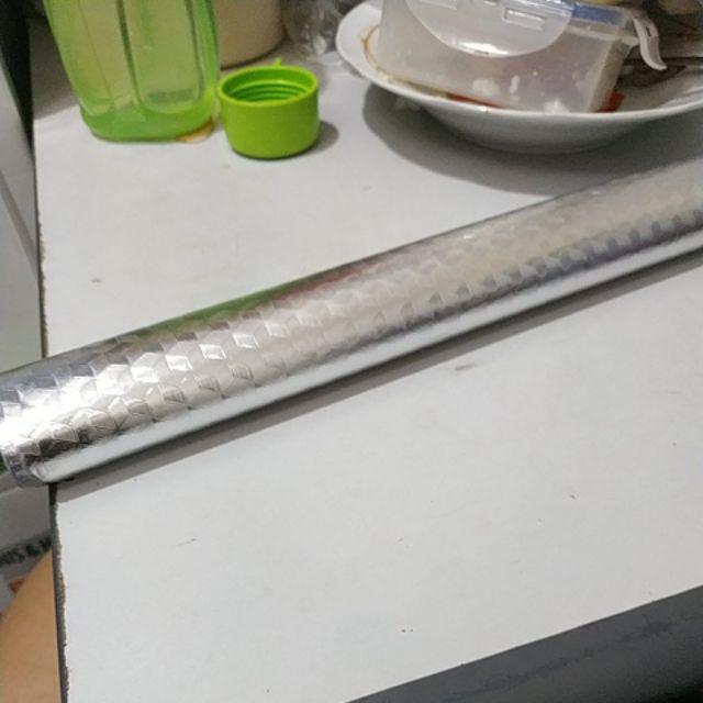 Mic 300cm*40cm Stiker Dinding Dengan Bahan Alumunium Foil Anti-air Dan Minyak Untuk Dapur