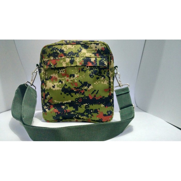 TERMURAH x   Tas selempang motif army sling bag anak pria FREE POUCH murah cowok kekinian pria laki