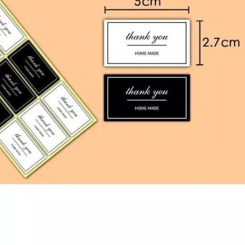 

➱ 120pcs Sticker "Thank You Homemade B/W" ✪