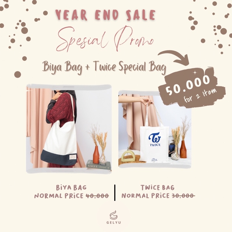 Tote Bag Kanvas Murah (Big Sale Akhir Tahun)