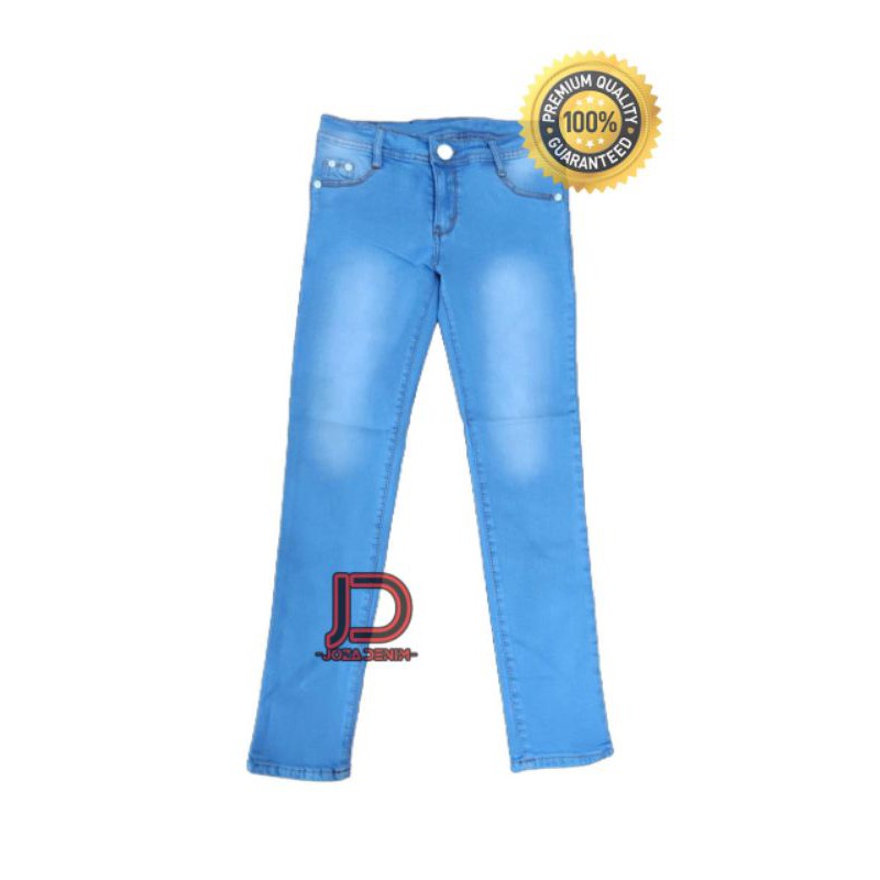 CELANA ANAK TANGGUNG JEANS POLOS SIZE 24-26 / SOFT JEANS
