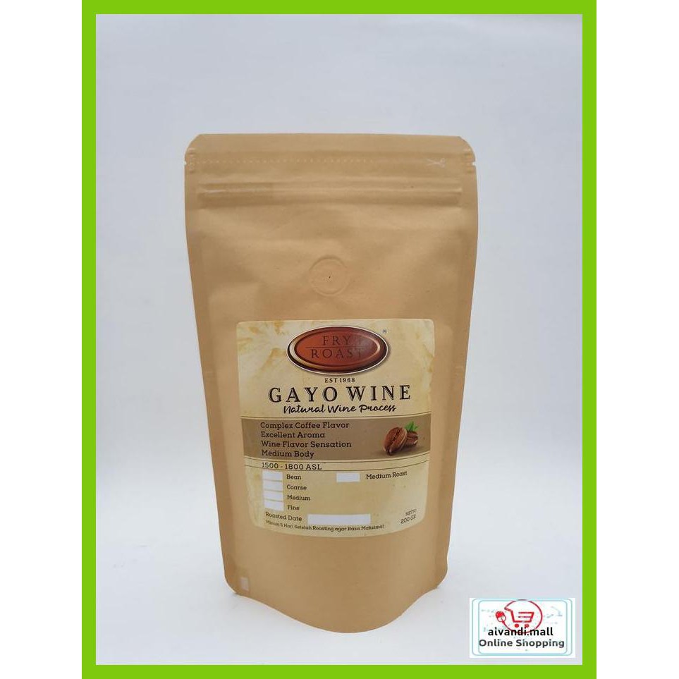 

57Ryr66- Kopi Arabica Gayo Natural Wine Process 200 Gr Biji/Bubuk - Biji T7Tfhty-