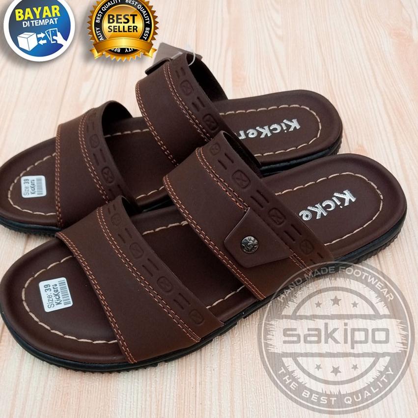SANDAL PRIA DEWASA KICKERS BAN 2 TRENDI / SANDAL SLOP TREPES / SAKIPO [Aoa31au22ᴴ]
