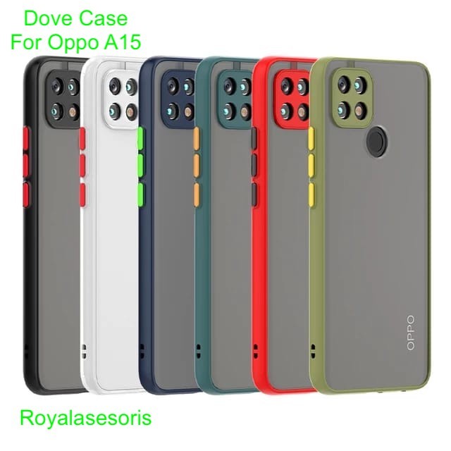 Case Dove Oppo A15  Frosted Camera Case Cover