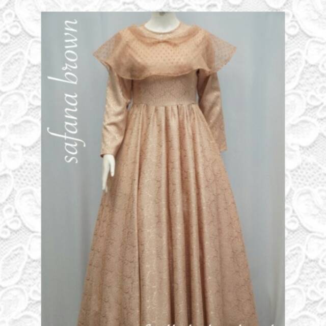 Safana brown kebaya gaun wisuda hijab kondangan pesta