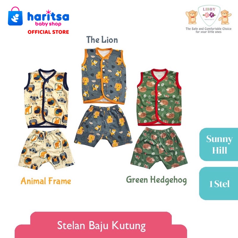 Libby Setelan Kutung Kancing Depan SML - Libby Baju Bayi Enchanted Wild