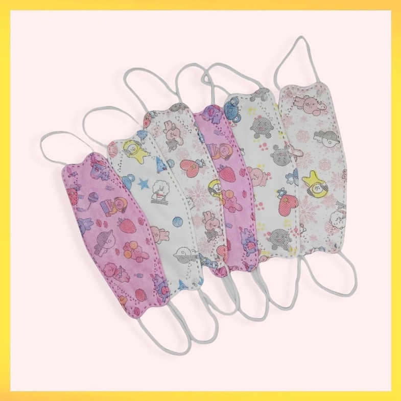 (COD) Masker KF94 Anak Earloop 4Ply 5 Variasi Mix Isi 10 PCS accfashionmurah