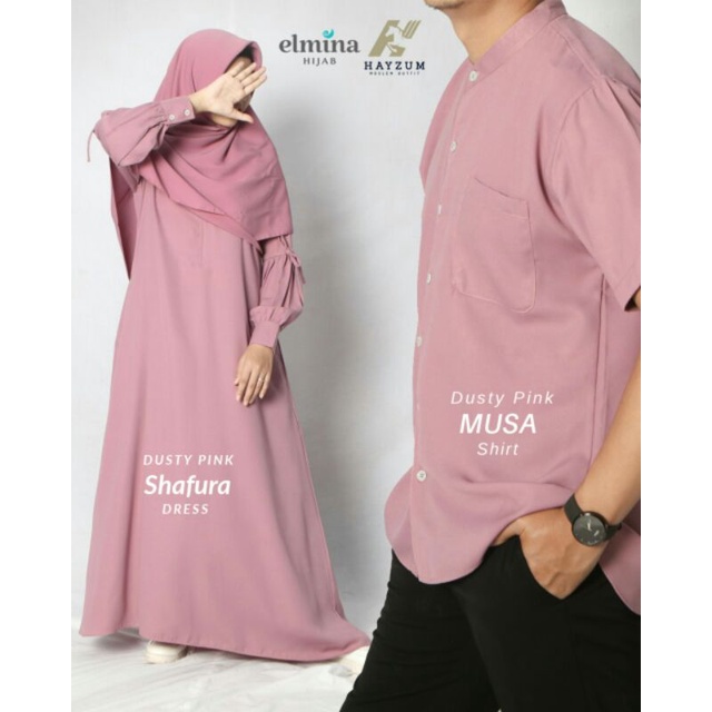 Baju Couple Shafura Dress Musa Shirt By Elmina Dan Hayzum Di Jual Terpisah