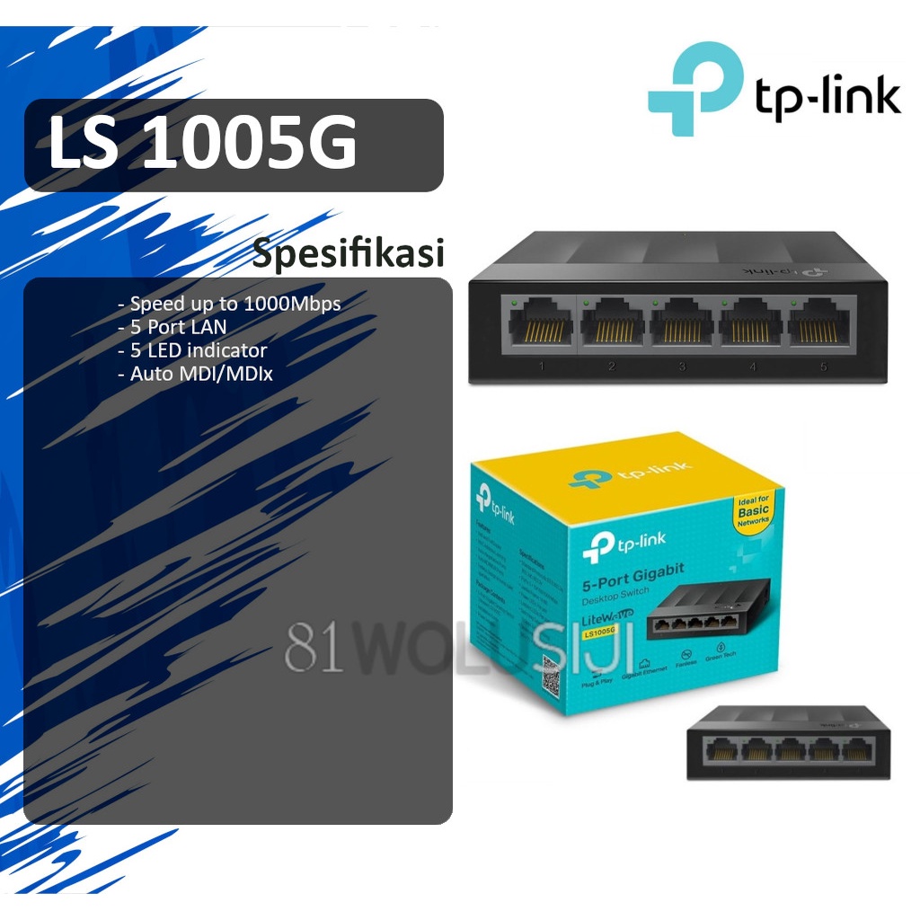 Desktop Switch/Hub TP-Link LS1005G 5 Port Gigabit