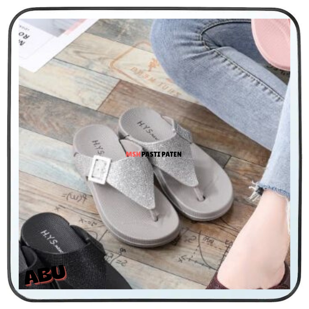 Hys Sandal Jelly Wedges Wanita Impor Terbaru Ori