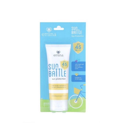 EMINA Sun Battle SPF 30 PA+++ | Sun Protection 60ml |  Emina Sun Battle Spf45 Pa+++ Uv Sun screen protection emina