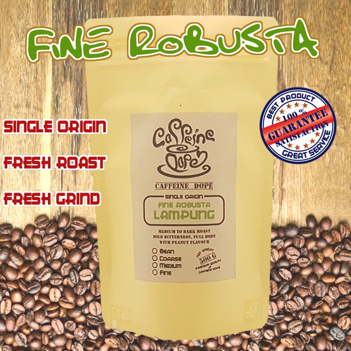 

Kopi Robusta Lampung 500 Gr -Fine Robusta- Bean/Biji & Ground/Bubuk