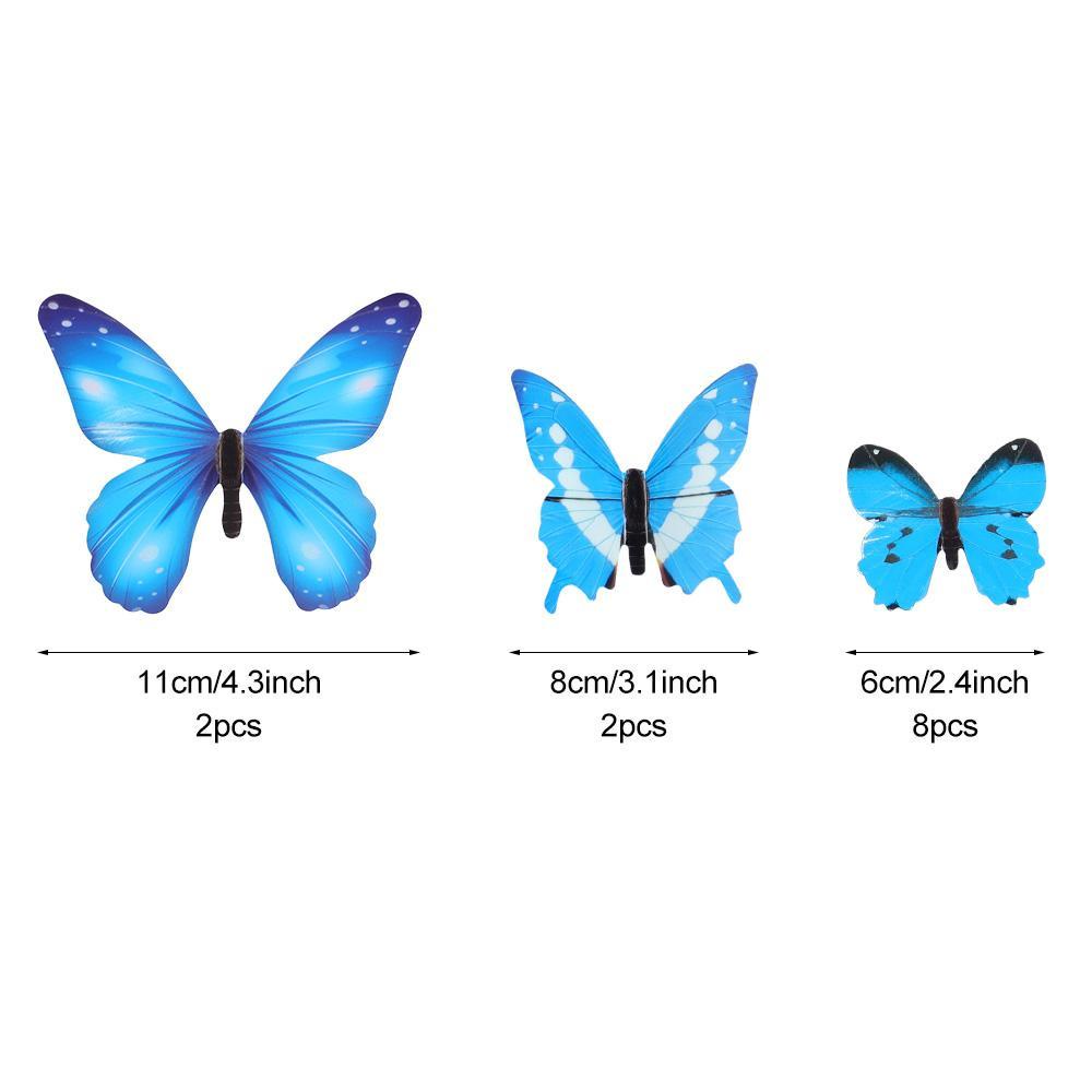 Suyo 12PCS / Set Stiker Butterfly 3D Untuk Dekorasi Rumah