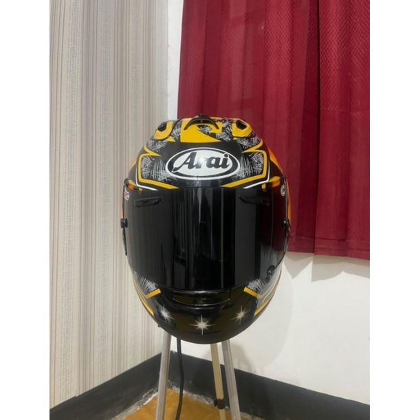 Paket ganteng lengkap Helm Arai RR5 clone 1:1 Samurai gold