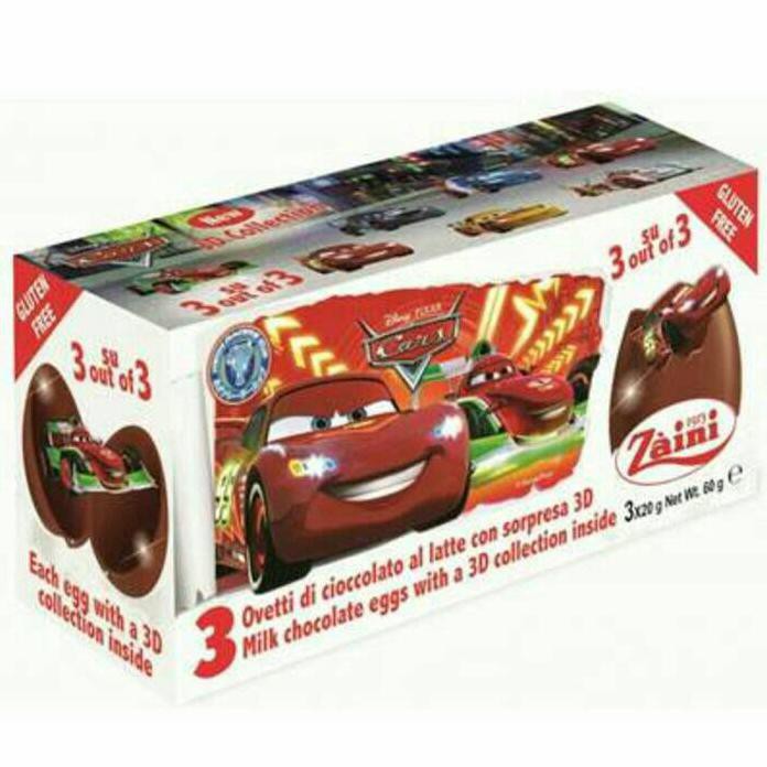 

ZAINI EGG CHOCOLATE DISNEY CARS MCQUEEN SURPRISE GIFT COKELAT COKLAT