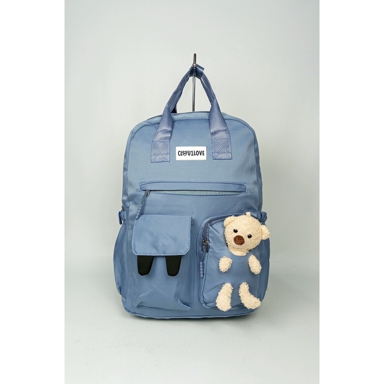 STANDARD MATERIAL / TAS KOREA FASHION / RANSEL KOREA TRENDY / TAS KOREA IMPORT/ RANSEL KOREA SEKOLAH / TAS SEKOLAH KOREA / TAS KOREAN / RANSEL SEKOLAH CEWEK FREE PIN BROSS + BONEKA TERMURAH!