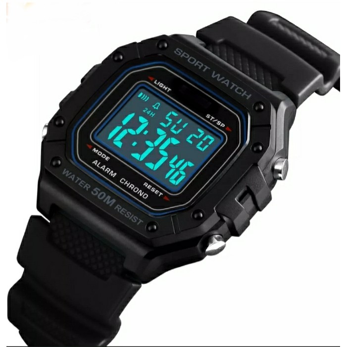 JAM TANGAN SPORT DIGITAL PROTECTION BLACK EDITION