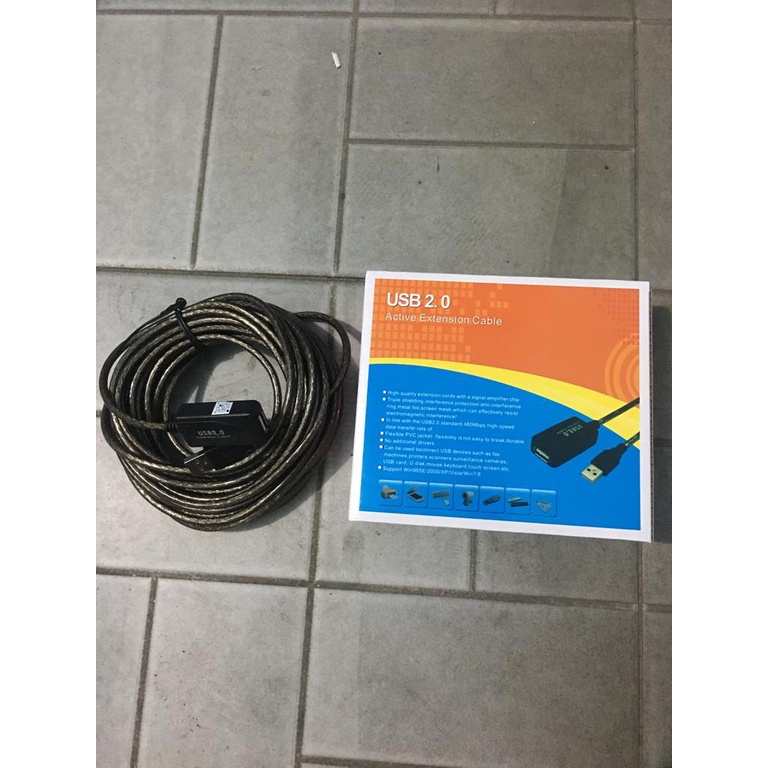 Kabel USB 2.0 Extension Active 10ME Perpanjangan USB 10Meter Aktif 480MBPS- XBT