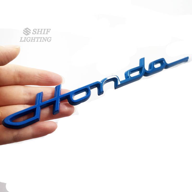 1pc Stiker Emblem Logo Honda Bahan Abs Warna Biru Untuk Dekorasi Mobil