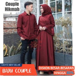  Baju  Couple Pasangan Keluarga Muslim Seragam Batik  Istri  