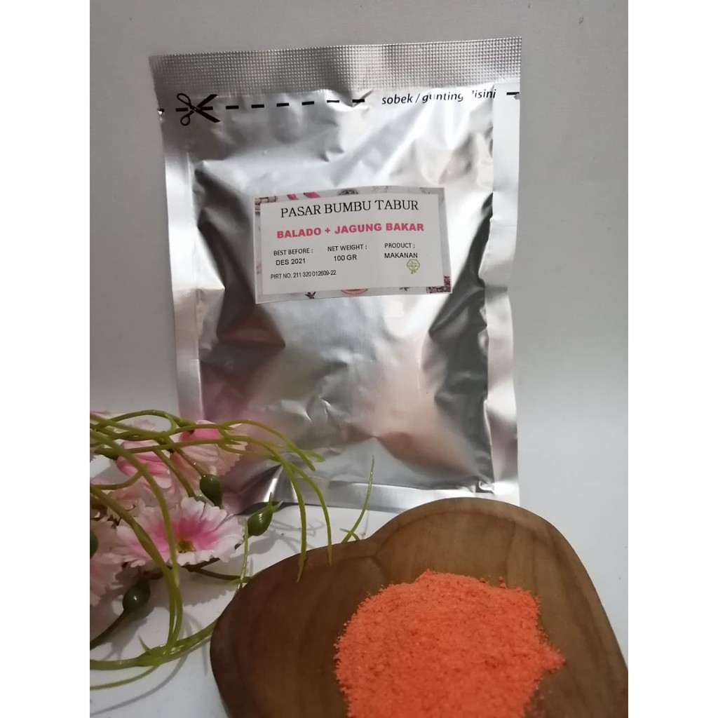 

BUMBU TABUR BALADO + JAGUNG BAKAR 100 GR BUBUK MAKANAN ENAK MURAH HALAL