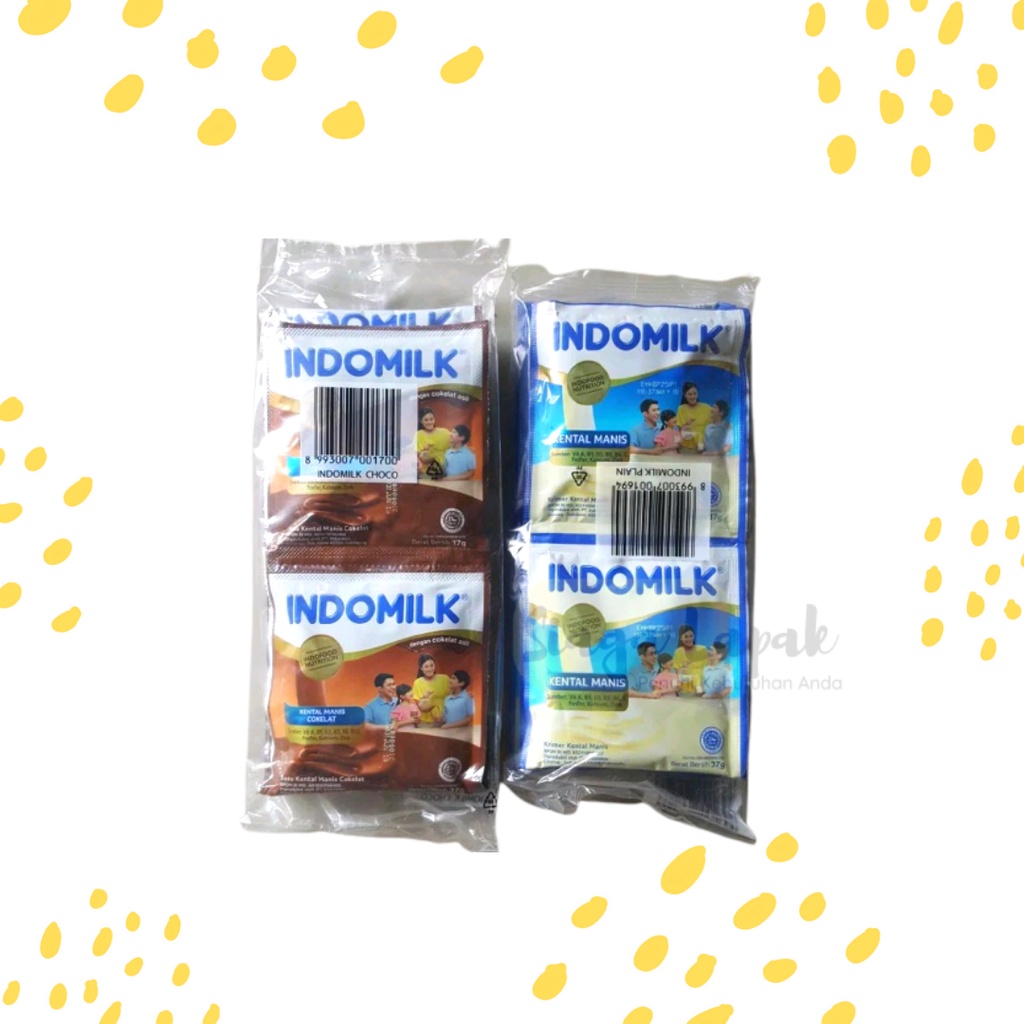 

Susu Kental Manis SKM Indomilk Sachet Coklat - Vanilla isi 6 sachet