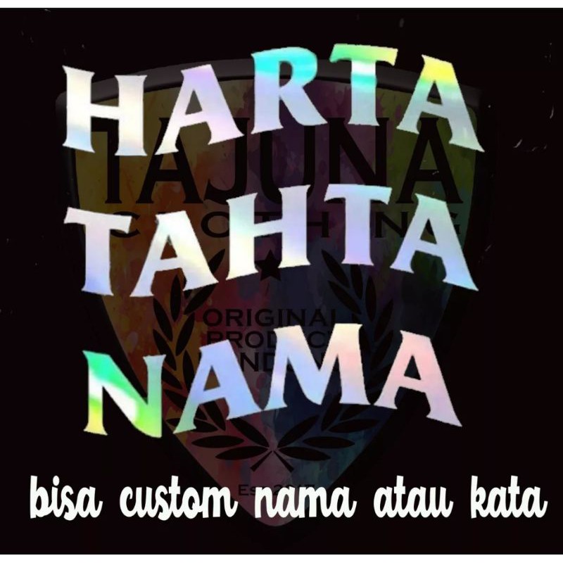 

Stiker Hologram Harta Tahta Nama (Custom)