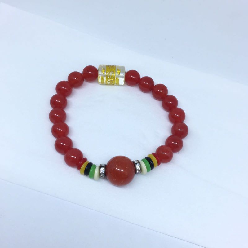 Gelang Tangan Perhiasan Wanita Jewerly Fashion Acecoris Perempuan Kombinasi Batu Varian Warna(merah)