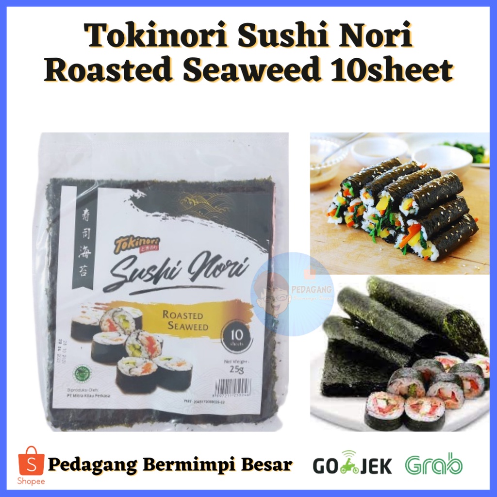 

Tokinori Sushi Nori Roasted Seaweed 10sheet/ sushi Nori 10sheet/ Sushi Nori