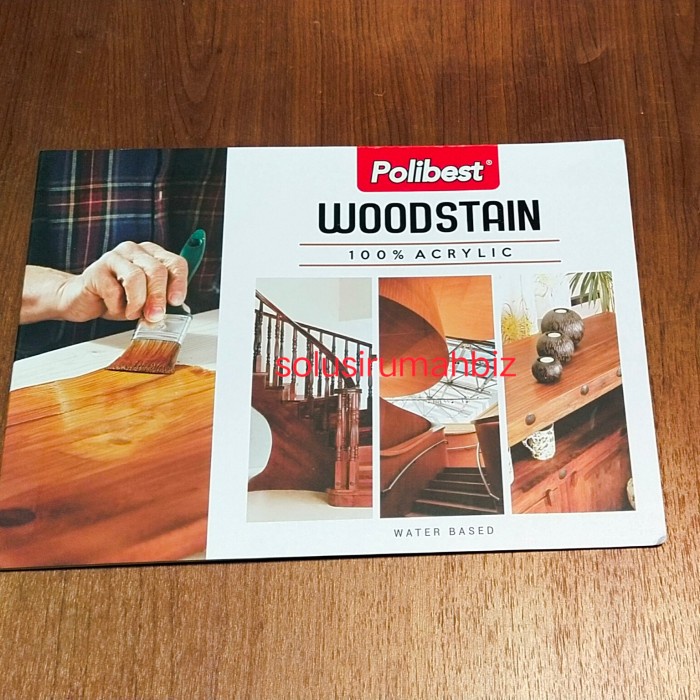 KATALOG CAT POLIBEST WOODSTAIN WATER BASED 4HAL A4 KARTU WARNA COLOR