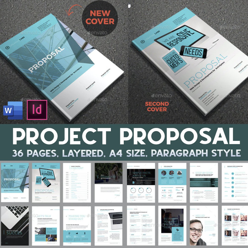 

NS Project Proposal Document Template | MS Word | Indesign | 36 Pages