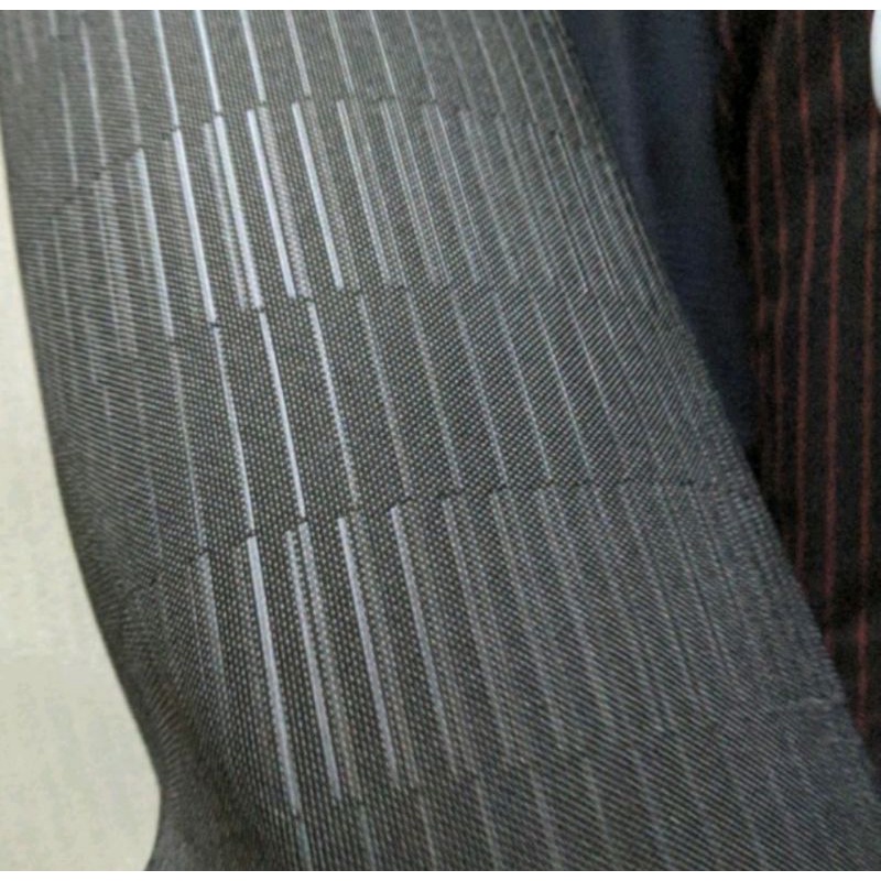 Bahan tengah kain jok mobil hitam bergaris jok recaro