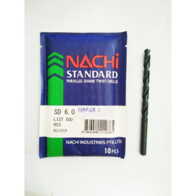 Mata Bor Besi Nachi 6 mm Mata bor Naci Original Mata Bor Besi HSS